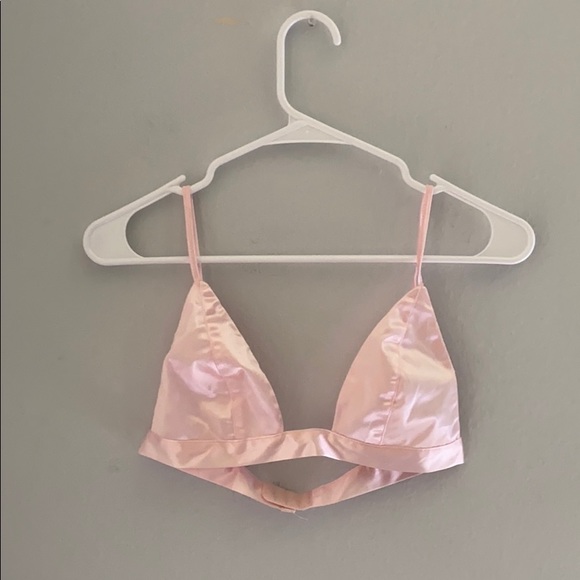 unknown Other - Pink satin bralette